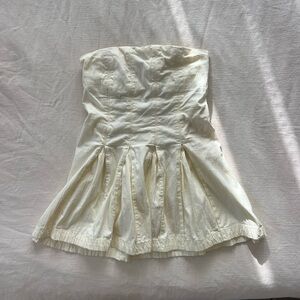 Free People Strapless Cream Dress
